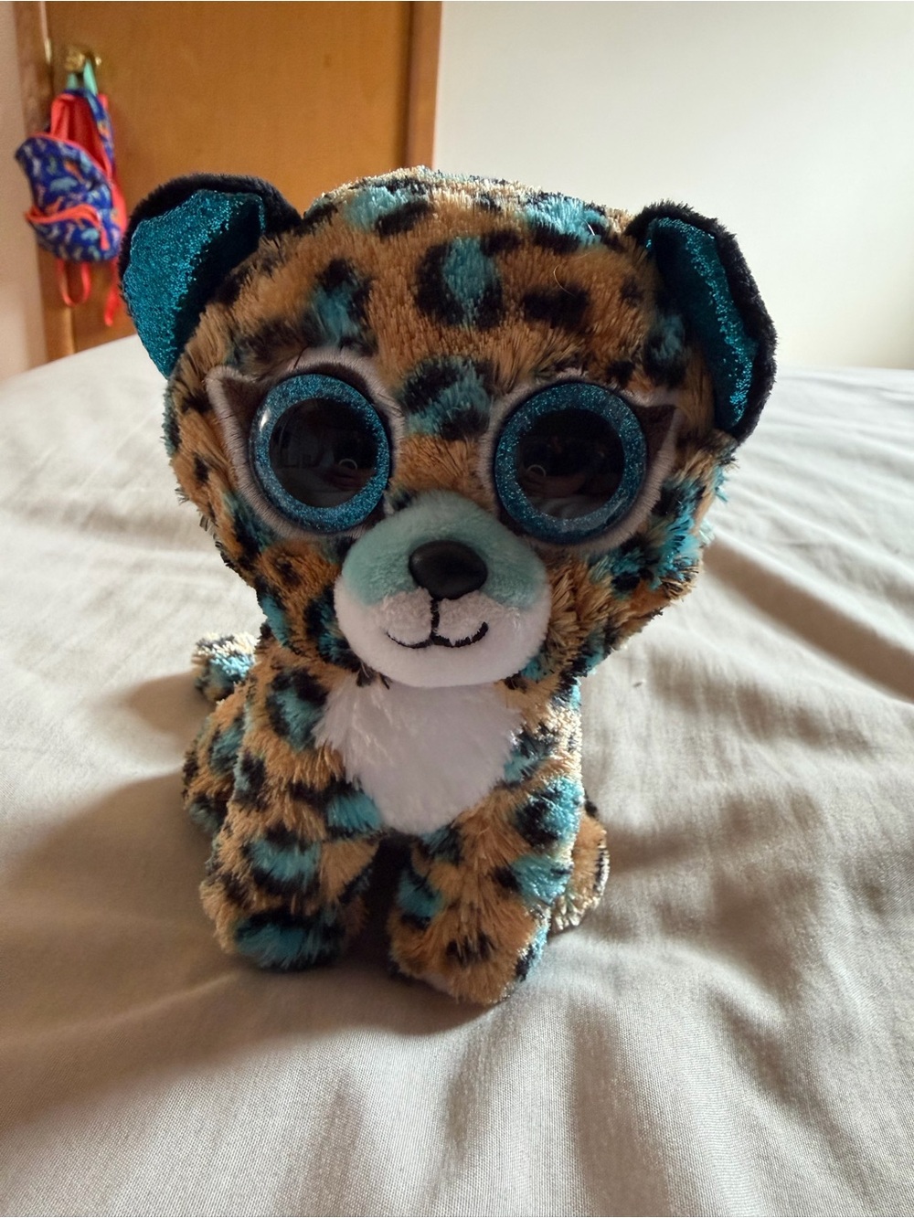 Ty Cobalt Leopard Beanie Boo Plush